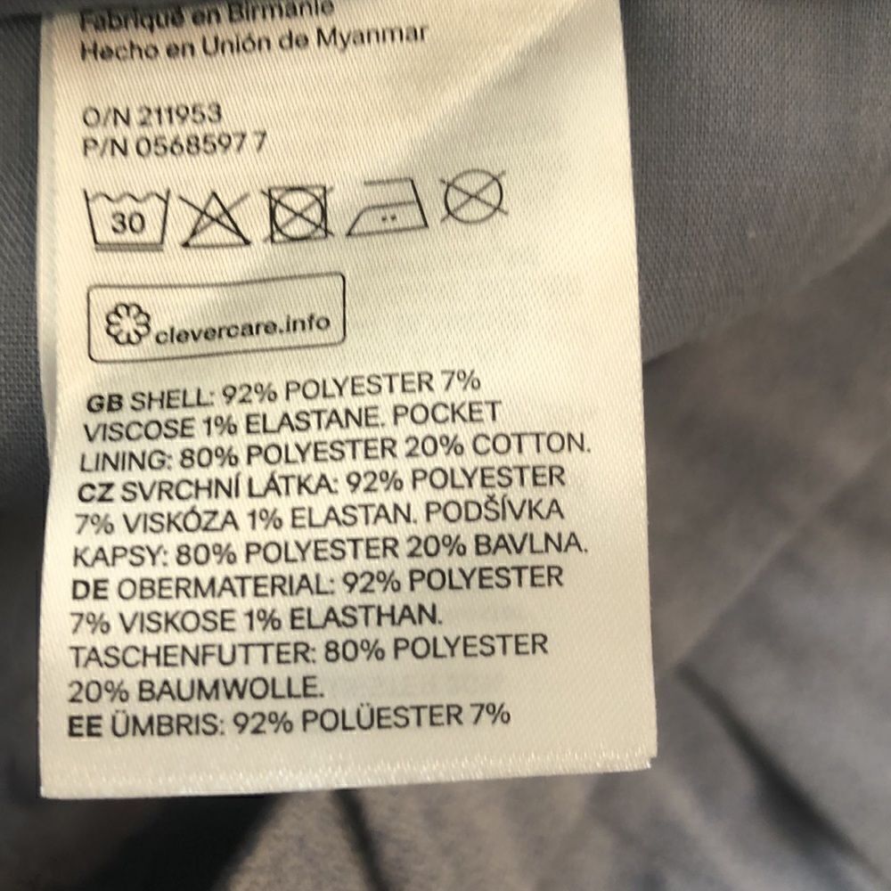 NWT Coupe Etroite 🇫🇷 4 Pocket Slim Pants in Ice 🧊 Blue w/Elastane Stretch - Picture 16 of 17